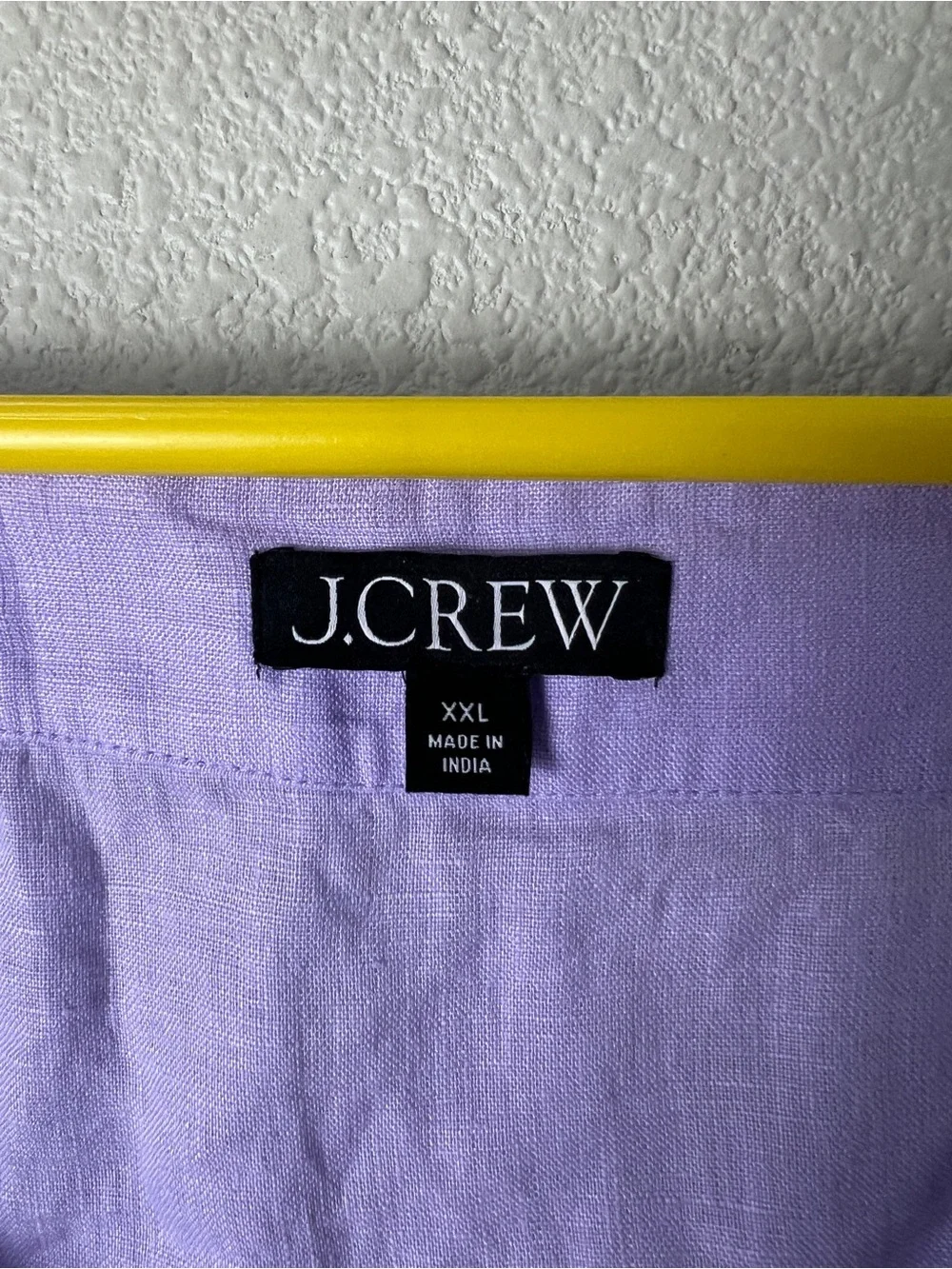 J. Crew Lavender 100% Linen Puff Sleeve Square Neck Button Front Top XXL